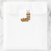 Sticker Carré Caterpillar en Cheeseburger avec boeuf & salade (Sac)