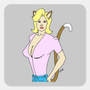 Sticker Carré catgirl