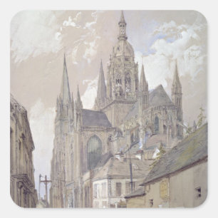 Sticker Carré Cathédrale de Bayeux, Vue du sud-est
