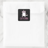 Sticker Carré Caticorn Chat Unicorn Chats Unicornes Pun (Sac)