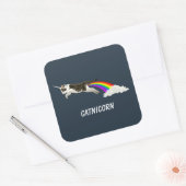 Sticker Carré Catnicorn - I Poop Rainbow (Enveloppe)