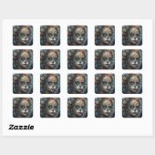 Sticker Carré Catrina Azul (Feuille)