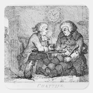 Sticker Carré Causerie, illustration