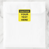 Sticker Carré Caution Sign, template, squared version (Sac)