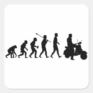 Sticker Carré Cavalier de scooter