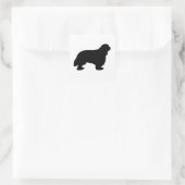 Sticker Carré Cavalier King Charles silo noir (Sac)