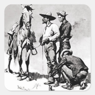 Sticker Carré Cavaliers du troisième régiment par Frederic Remin