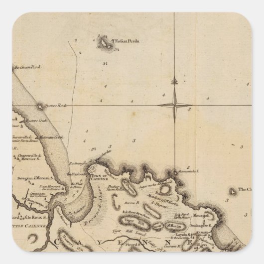 Sticker Carré Cayenne 2 (Devant)