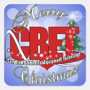 Sticker Carré CBET CHRISTMAS Certified Biomedical Equipment Tech