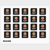 Sticker Carré CCCP Propagation soviétique Russie Étoile communis (Feuille)
