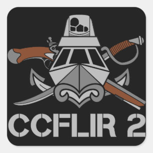 Sticker Carré CCFLIR 2 vlan (autocollant), 3" X 3", feuille de 6