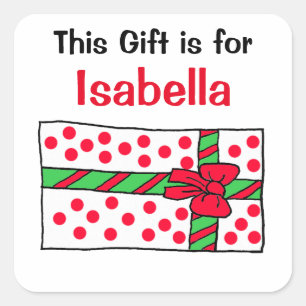 Sticker Carré Ce cadeau est pour la balise cadeau personnalisée