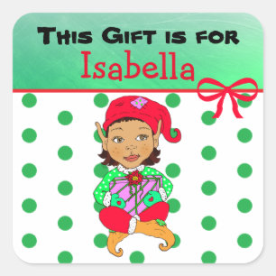 Sticker Carré Ce cadeau est pour la balise cadeau personnalisée