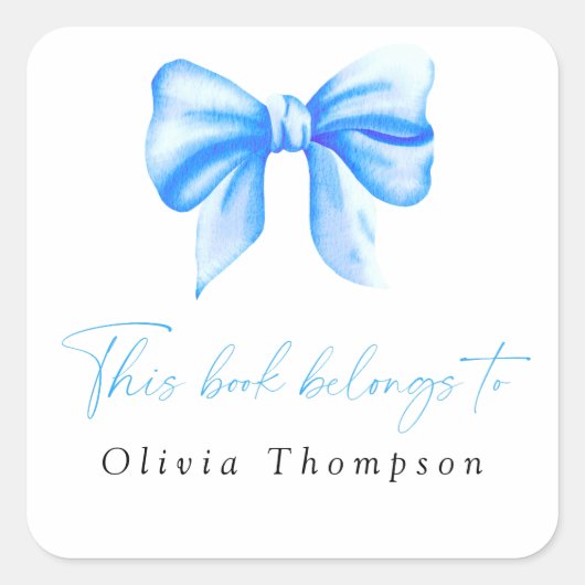 Sticker Carré Ce livre appartient à (Devant)