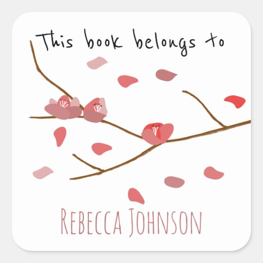 Sticker Carré Ce livre appartient à (Devant)