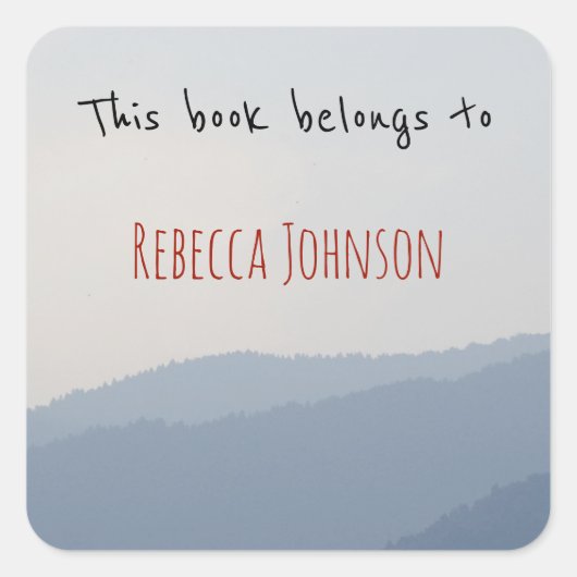 Sticker Carré Ce livre appartient à (Devant)