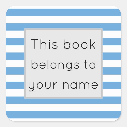 Sticker Carré Ce livre appartient à (Devant)