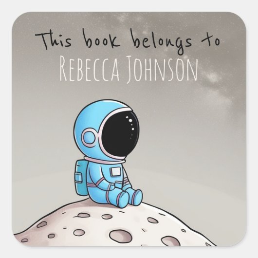 Sticker Carré Ce livre appartient à (Devant)