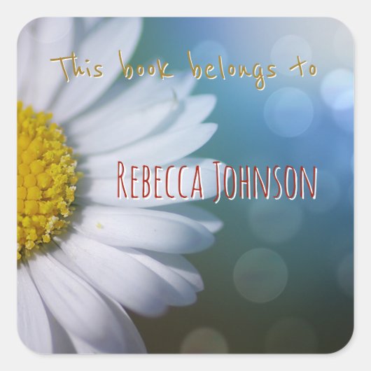 Sticker Carré Ce livre appartient à (Devant)