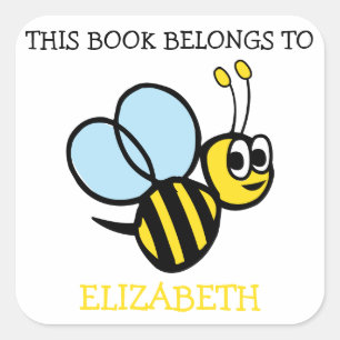 Sticker Carré Ce Livre Appartient À Bumblebee Personnalisé