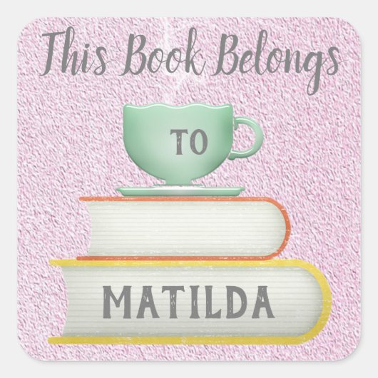 Sticker Carré Ce Livre Appartient À Réserver Les Amateurs (Devant)