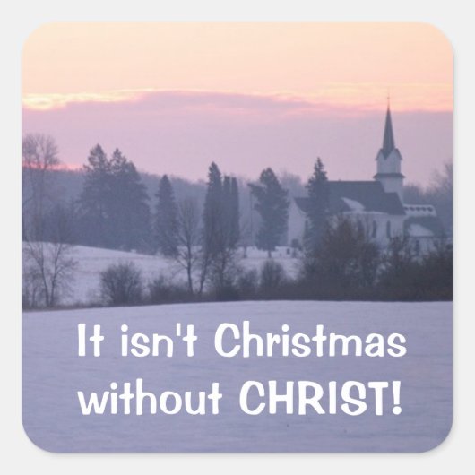 Sticker Carré Ce n'est pas Noël (Devant)