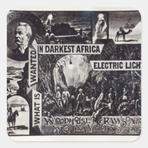 Sticker Carré Ce qui est Recherché en Afrique la plus foncée e