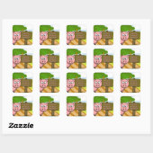 STICKER CARRÉ CE QUI EST SHAKIN BACON CUTE PIG (Feuille)