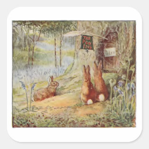 Sticker Carré Cecily Parsley's Nursery Rhymes par Beatrix Potter