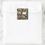 Sticker Carré Cèdres du Liban Bible Verse Psaume 91:12 (Sac)