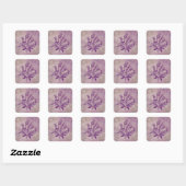 Sticker Carré Ceinture écossaise violet noeud celtique (Feuille)