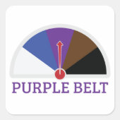 Sticker Carré Ceinture violette Jiu Jitsu Speedometer (Devant)
