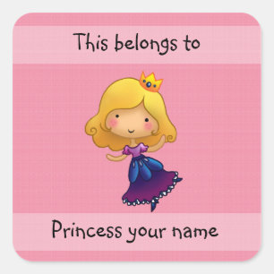 Sticker Carré Cela appartient à l'autocollant princess