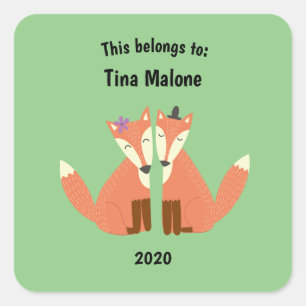 Sticker Carré Cela revient à retourner à l'école Flirter Foxes G