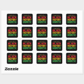 Sticker Carré Celebrating Black History Month Personalized (Feuille)