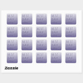Sticker Carré Célébration Typographique Lavande Joyeuse (Feuille)