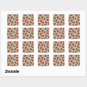 Sticker Carré Célèbre coq de Barcelos Nr 06 Motif (Feuille)
