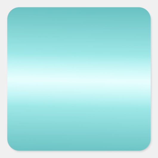 Sticker Carré Celeste horizontal et dégradé Turquoise (Devant)