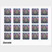 Sticker Carré Celestial Hamsa (Feuille)