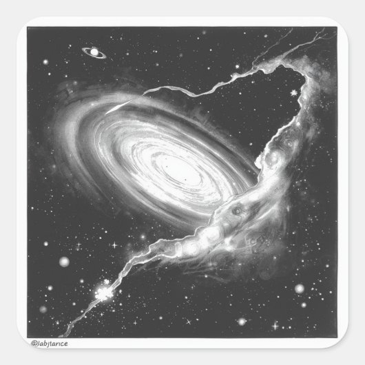 Sticker Carré Celestial Ink Dreams (Devant)