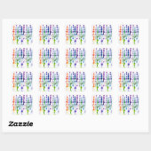Sticker Carré Cellules cônes cellules tiges et neurone bipolaire (Feuille)