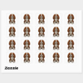 Sticker Carré Celtic Knot Blenheim Cavapoo (Feuille)