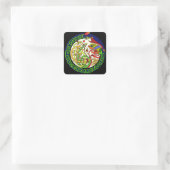 Sticker Carré Celtic Knot Dragon Mandala (Sac)