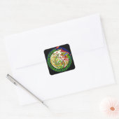 Sticker Carré Celtic Knot Dragon Mandala (Enveloppe)