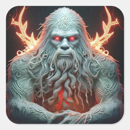 Sticker Carré Celtic Sasquatch (Devant)