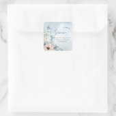 Sticker Carré Cendrillon Fairy Tale Bleu Rose Espagnol Faveur (Sac)