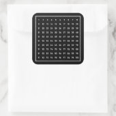 Sticker Carré Cent chiffres Tableau blanc sur tableau noir, écol (Sac)