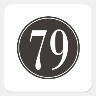 Sticker Carré Cercle #79 noir