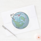 Sticker Carré Cercle arctique (Enveloppe)