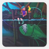 Sticker Carré cercle de vie (Devant)